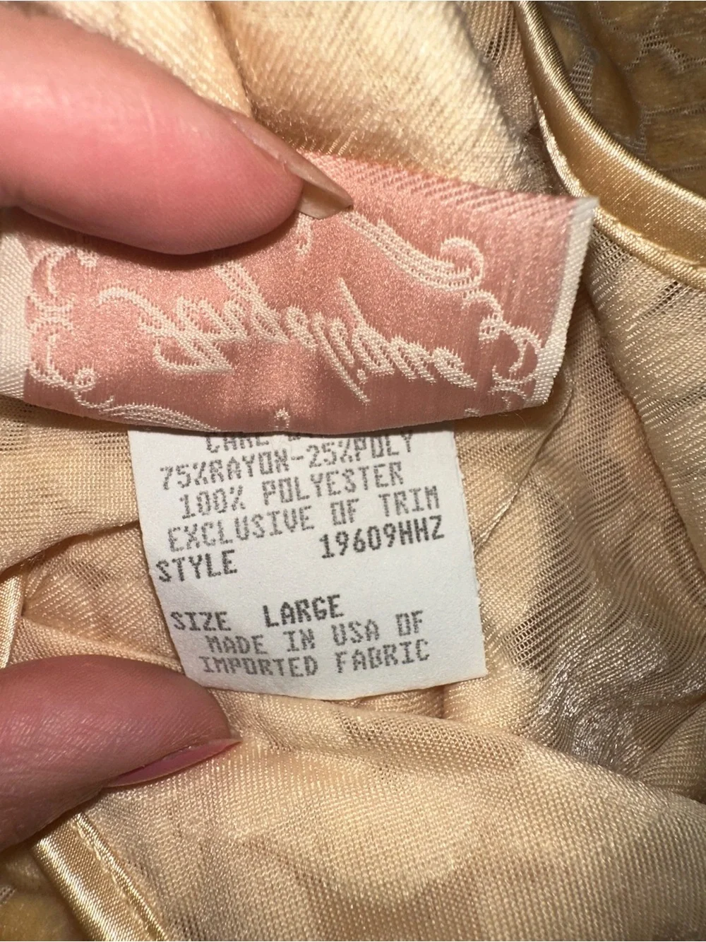 Vintage Y2K Angelique Buttery yellow floral velvet babydoll dress - Picture 8 of 8